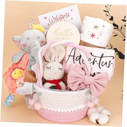 Baby Girl Gift Basket – Newborn Shower Set