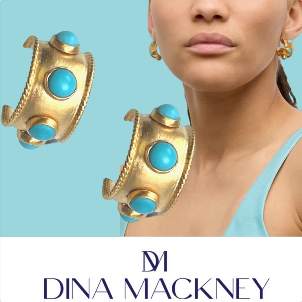 Dina Mackney 18K Gold Huggie Earrings