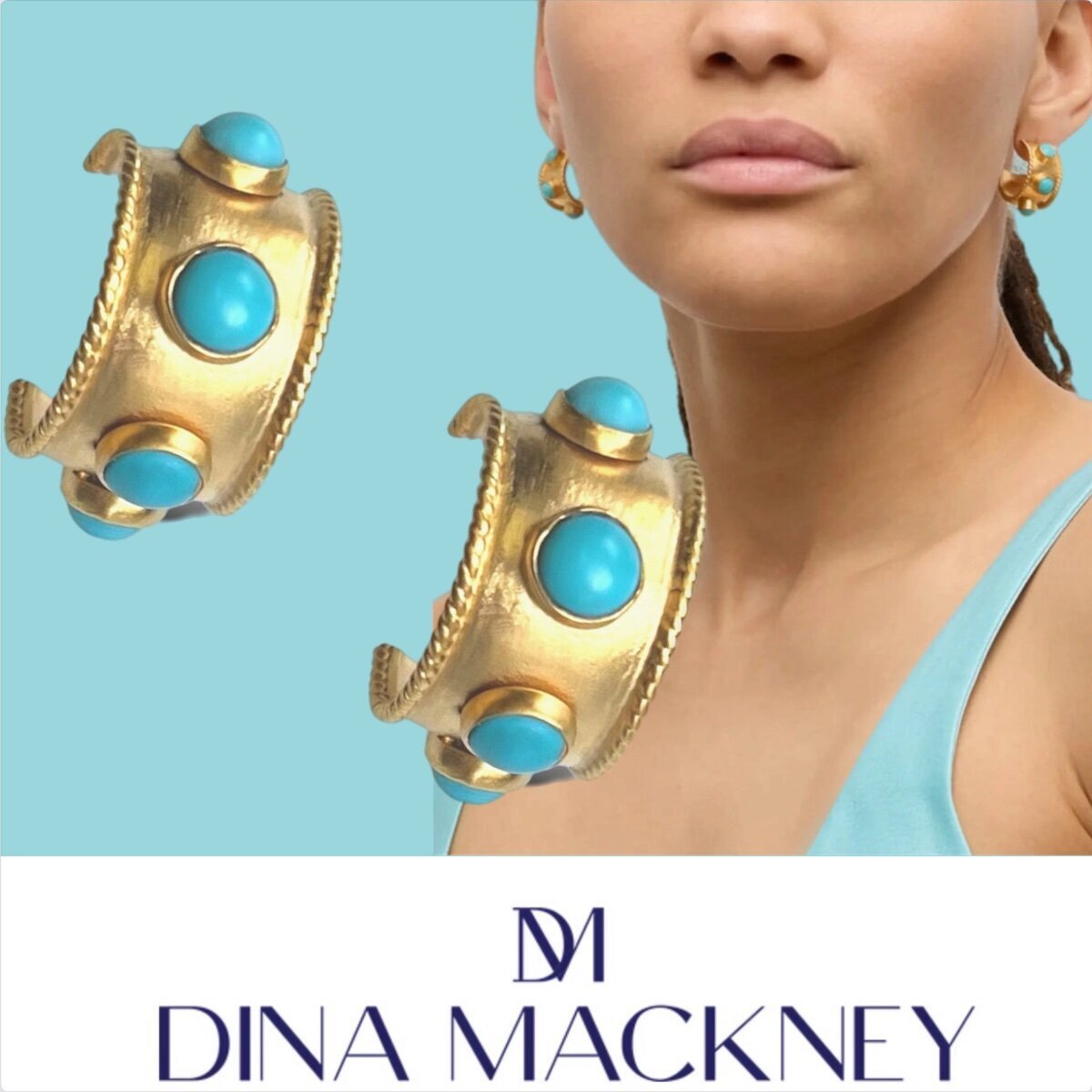 Dina Mackney 18K Gold Huggie Earrings