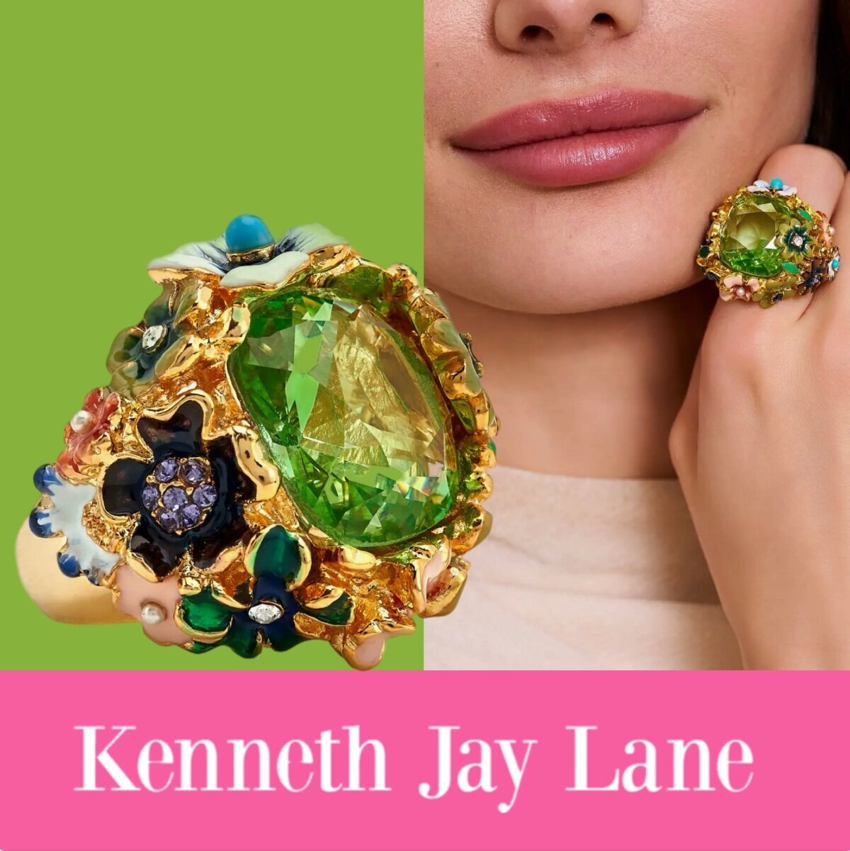 Kenneth Jay Lane Garden Party Ring