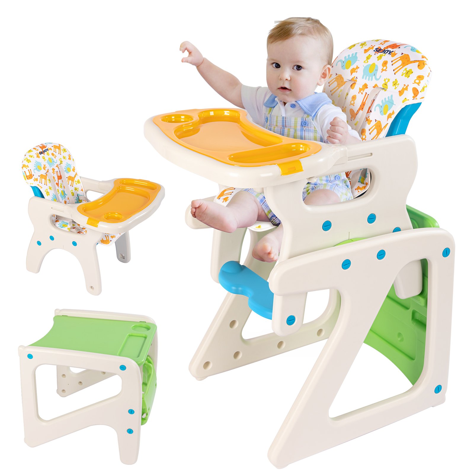 Baby High Chair with Tray – Adjustable & Portable
