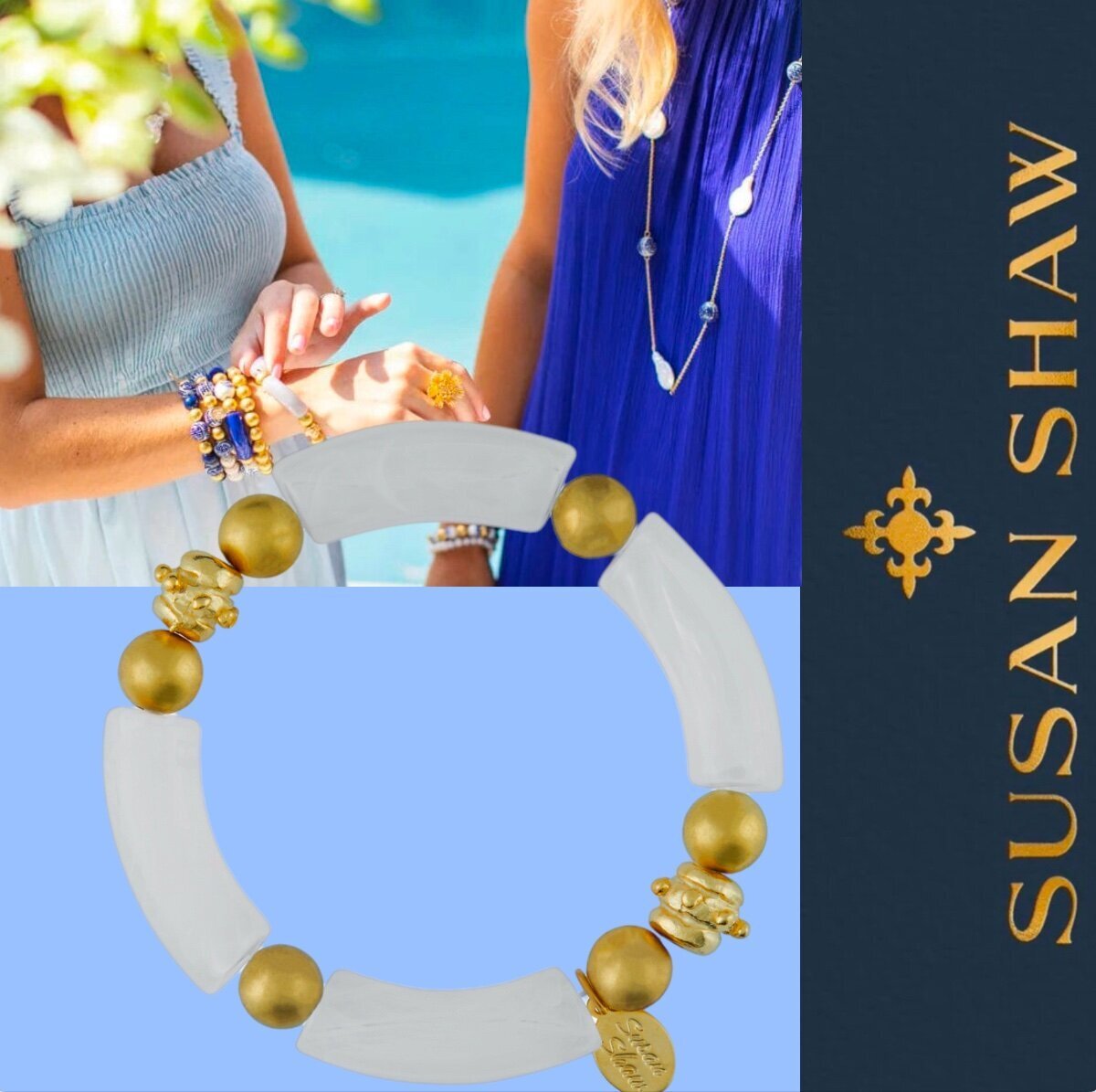 Susan Shaw White Charleston Bracelet
