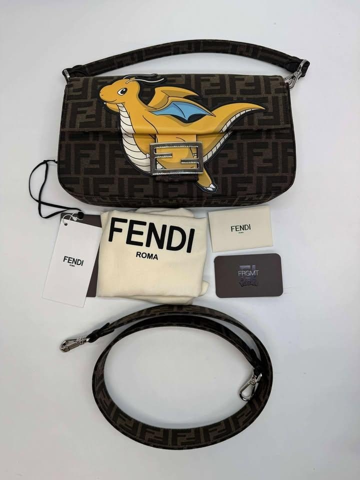 Fendi x Frgmt Pokémon Bag – Canvas, Brown Yellow
