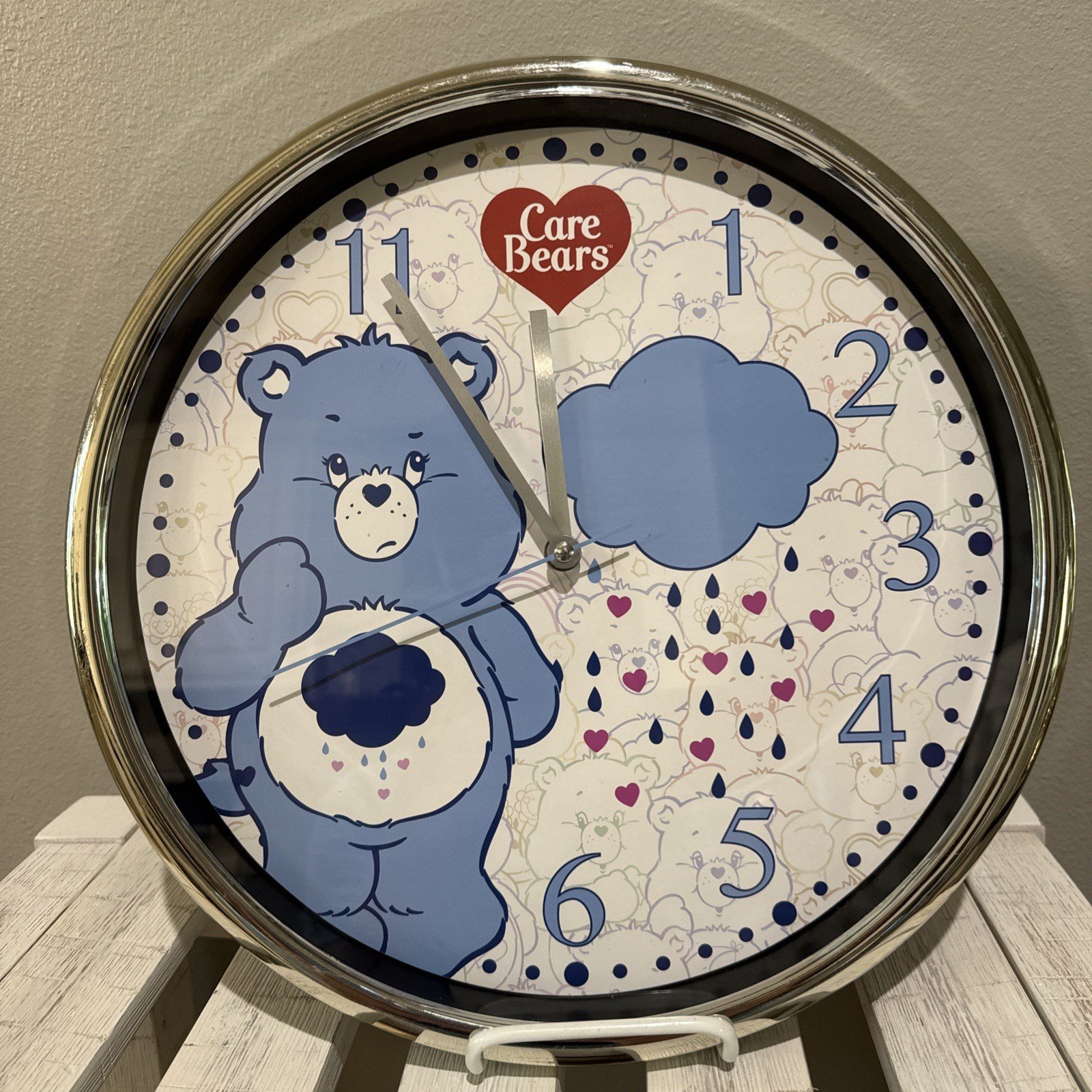 🕒 Care Bears Grumpy Blue Chrome Wall Clock