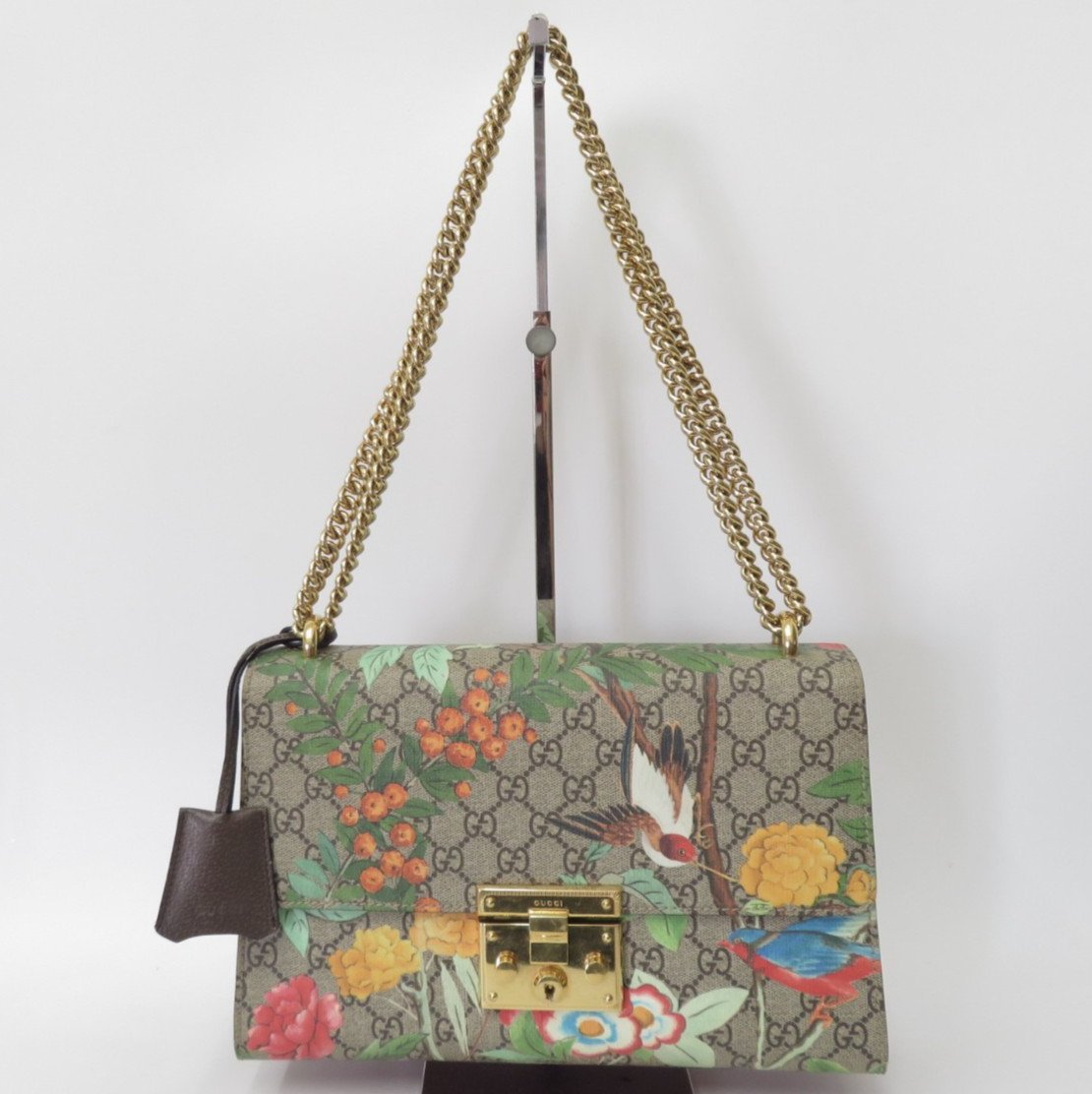 Authentic Gucci Flora GG Supreme Padlock Bag