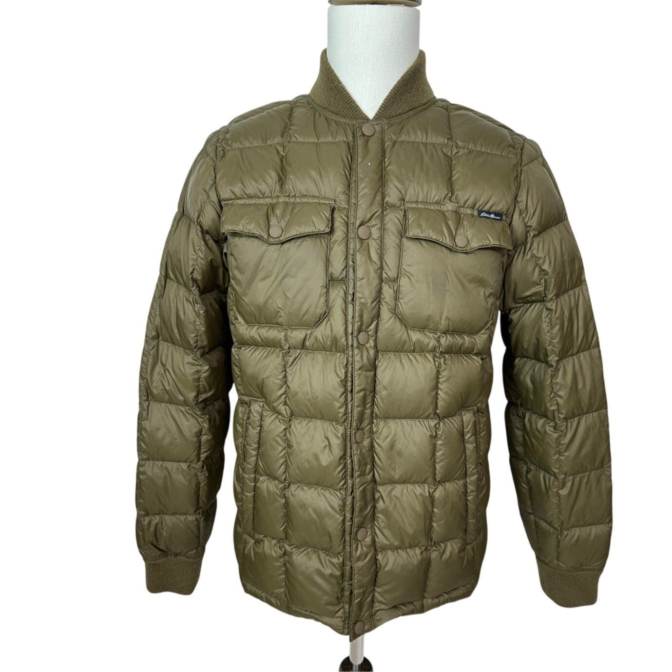 Eddie Bauer Men’s Brown Lightweight Goose Down Puffer Jacket