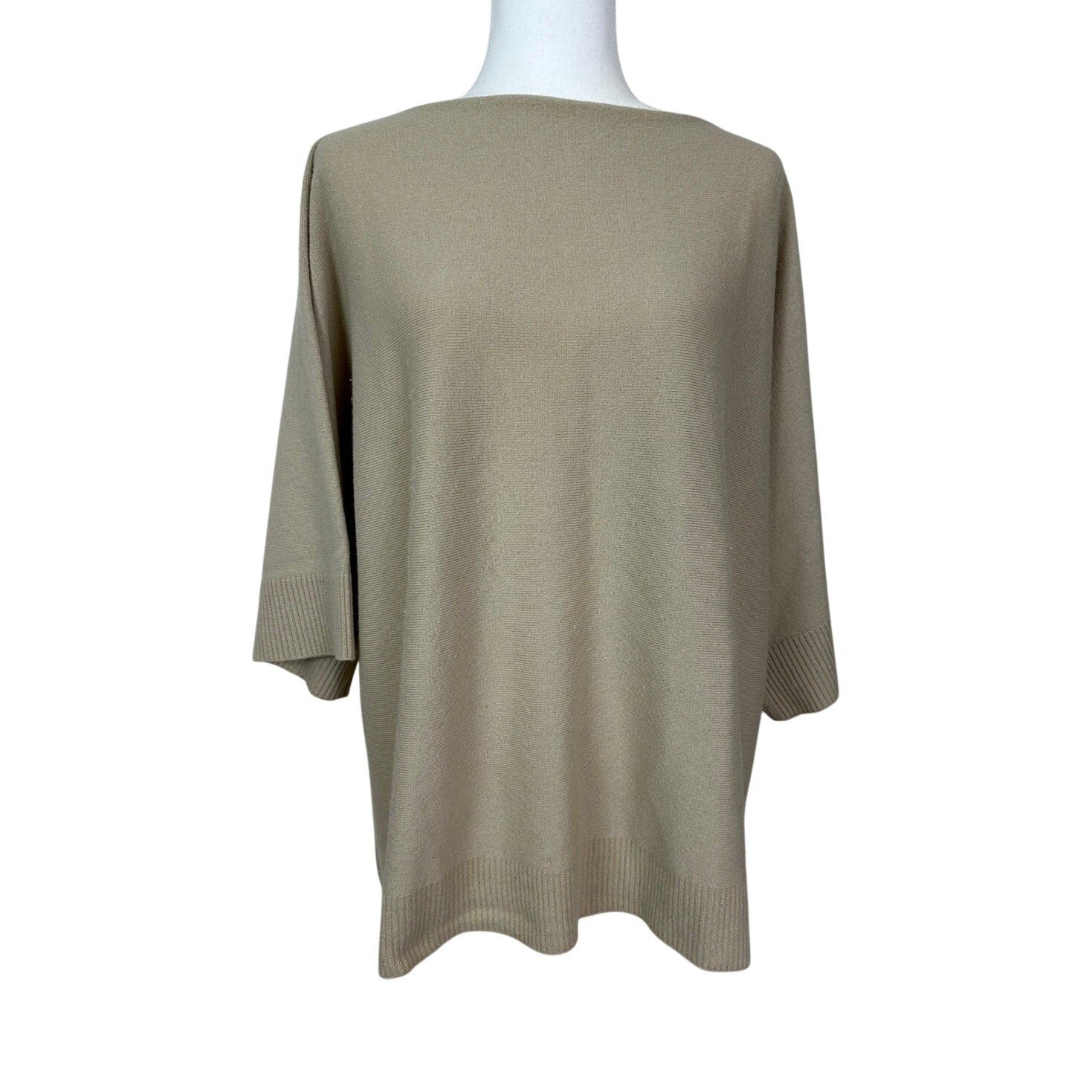 Lafayette 148 Women’s Camel Cashmere Oversized Knit Sweater