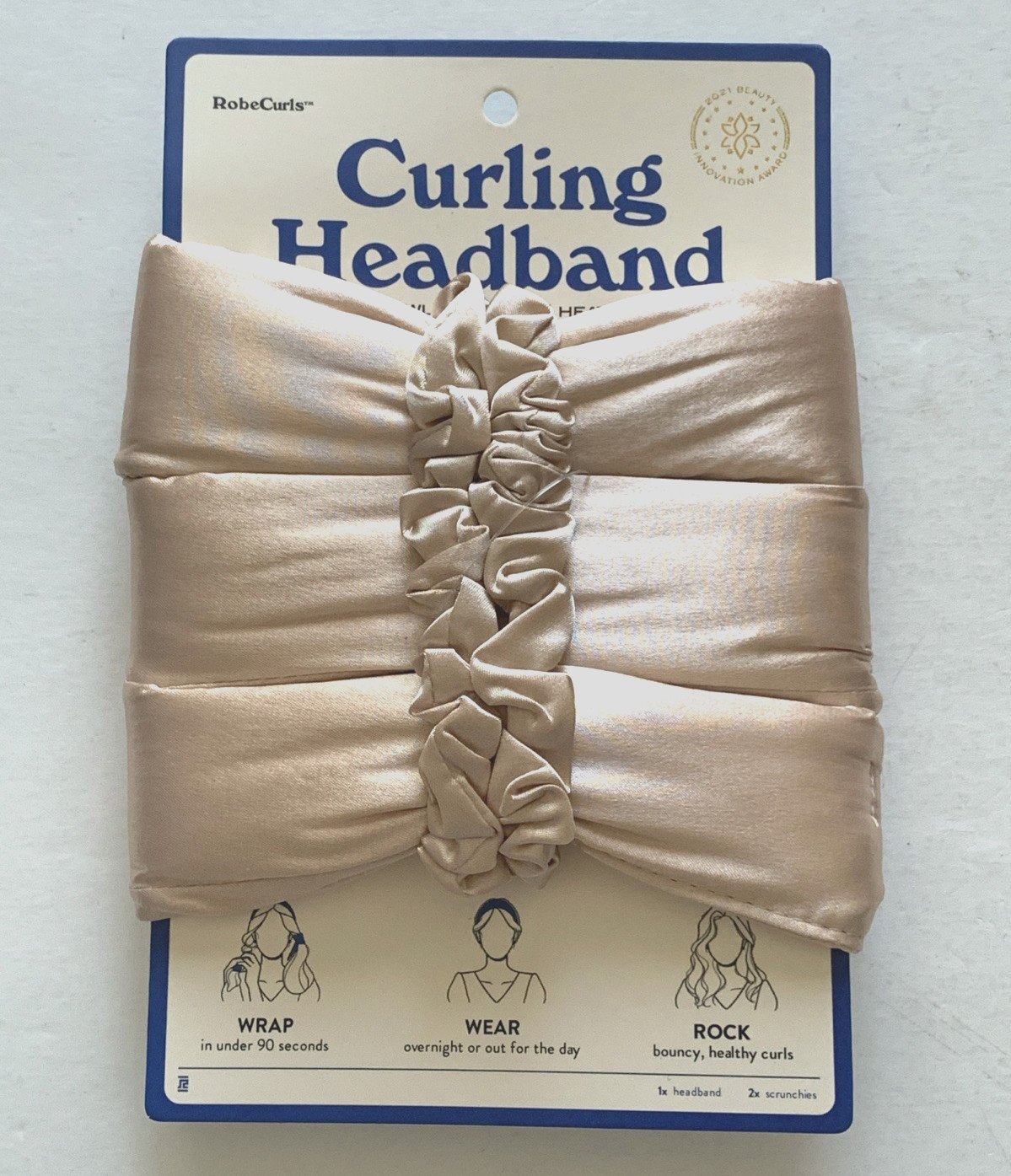 Heatless Satin Curling Headband by RobeCurls with Scrunchies