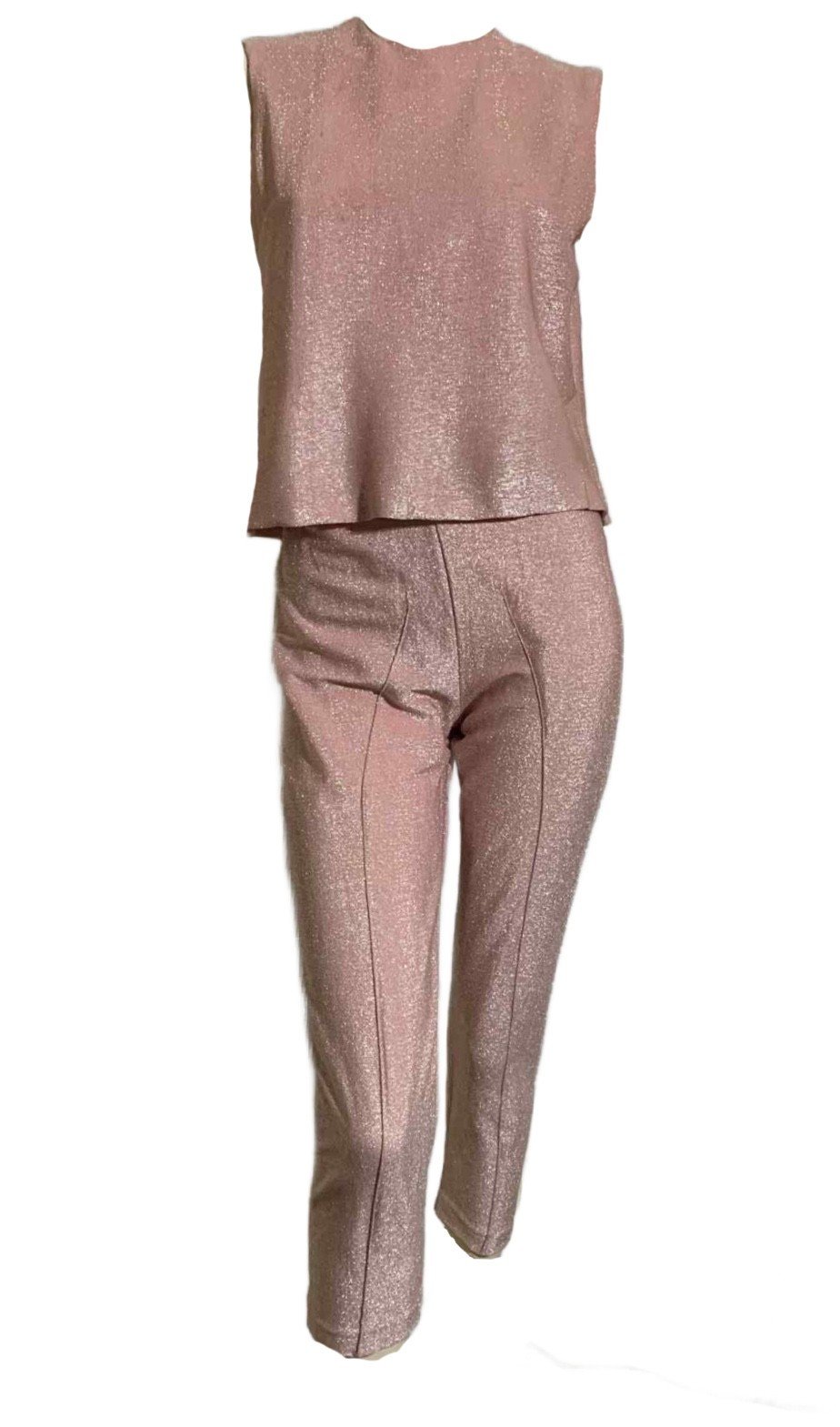 True Vintage PINK LUREX Set 60s XS