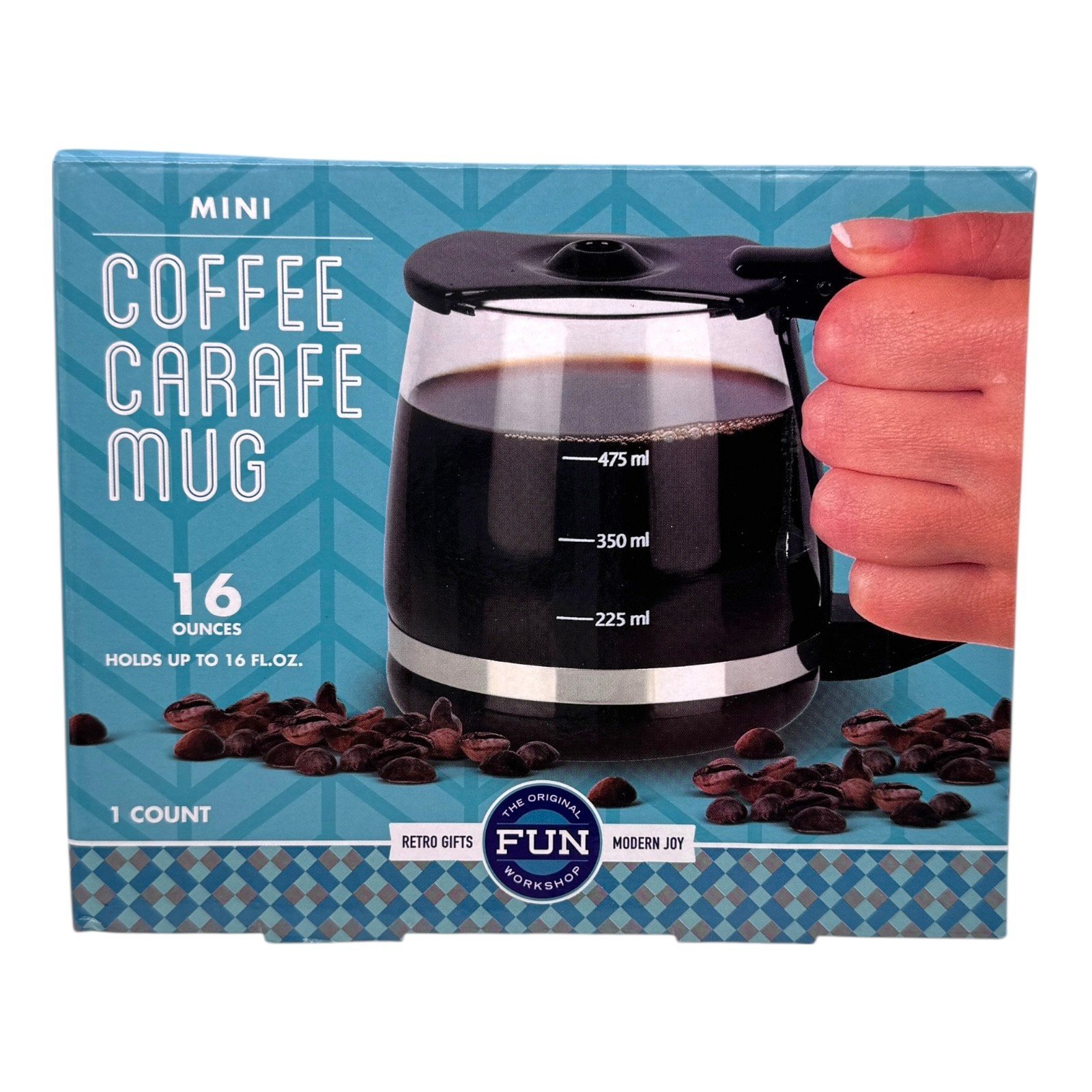 Glass Coffee Carafe Style Mug 16oz