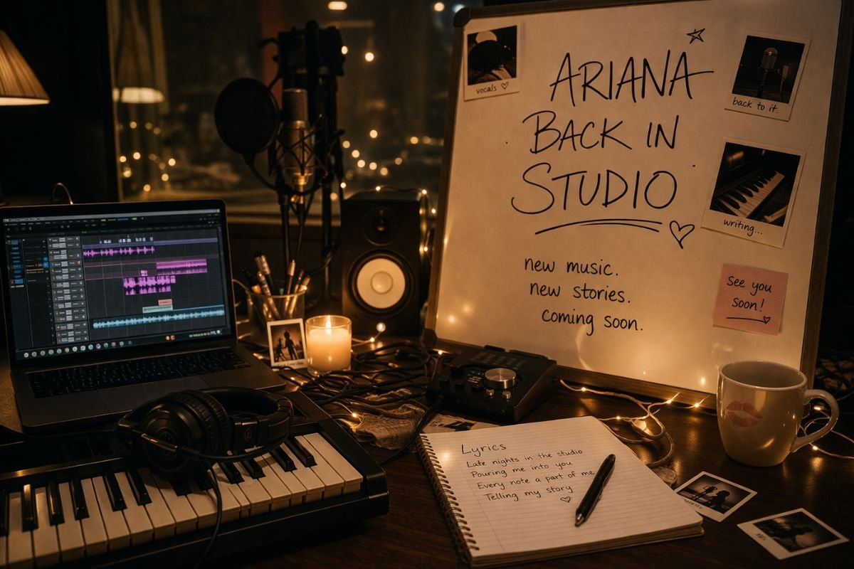 Ariana Grande Back in Studio