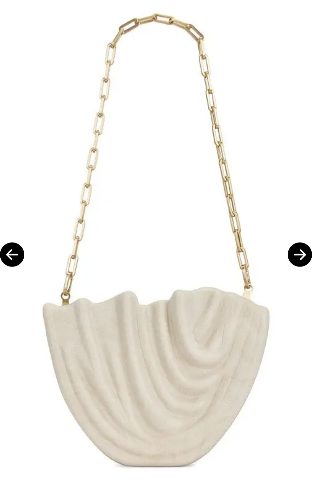 Travertine Effect Sculptural Clutch Bag