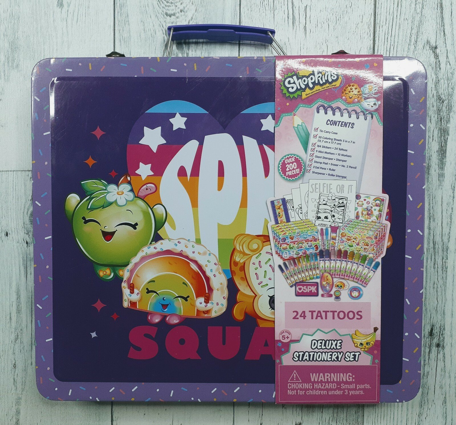 New Shopkins Deluxe 200-Piece Stationery Set