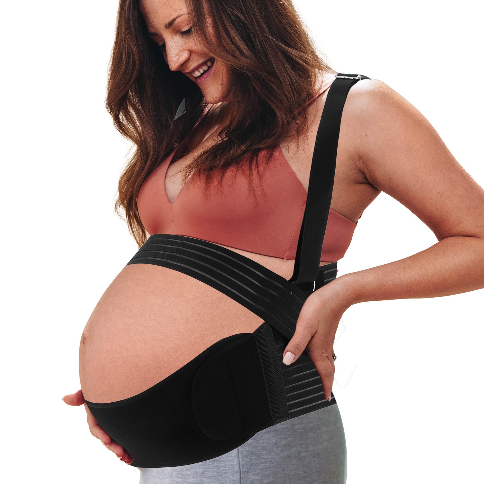 Pregnancy Belly Support Band with Shoulder Straps