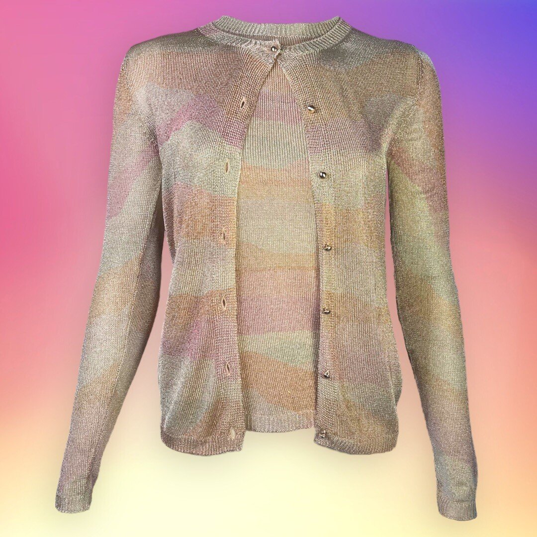 Christian Dior Striped Sleeveless Gold Set