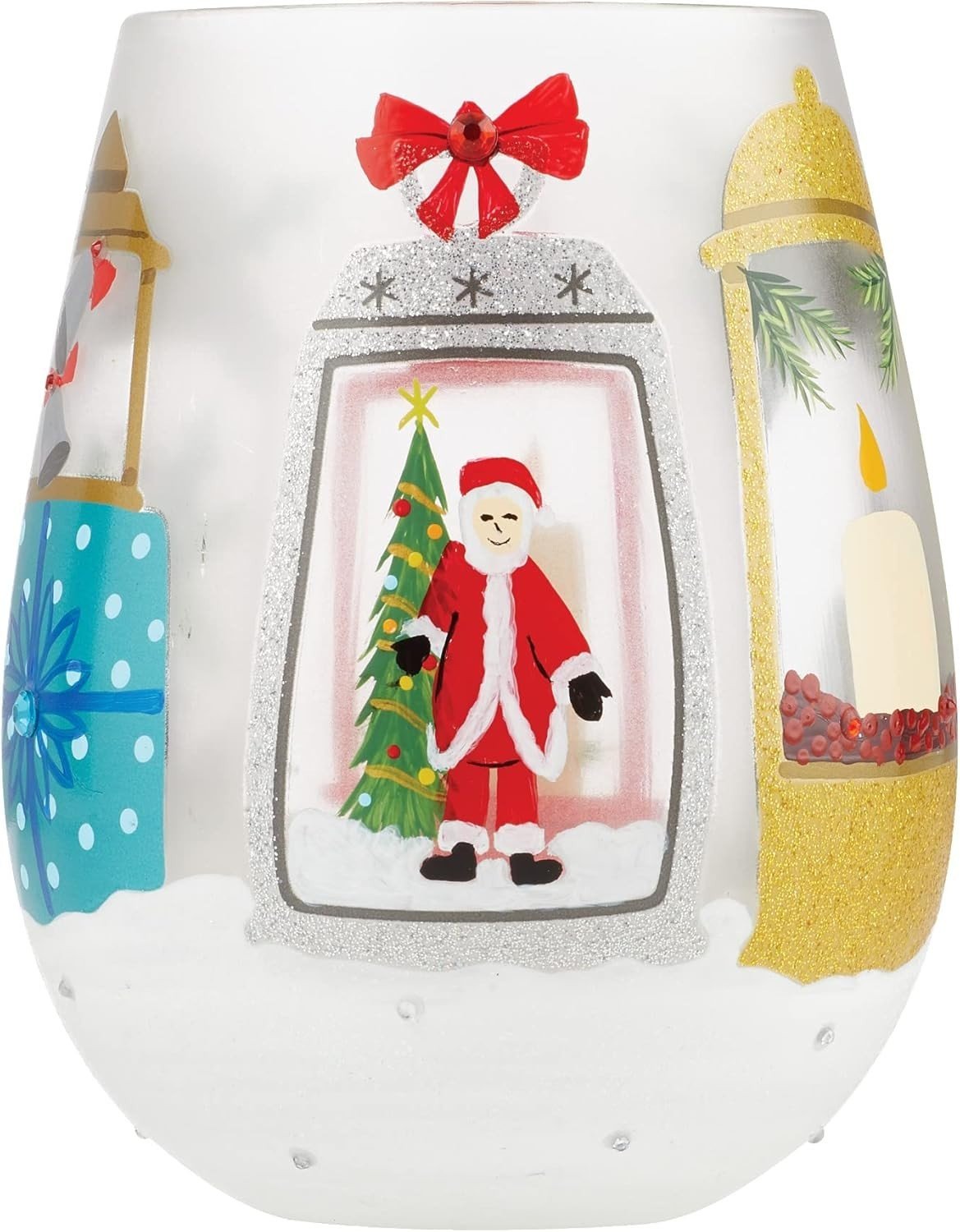 Enesco Lolita Festive Lanterns Wine Glass 20oz