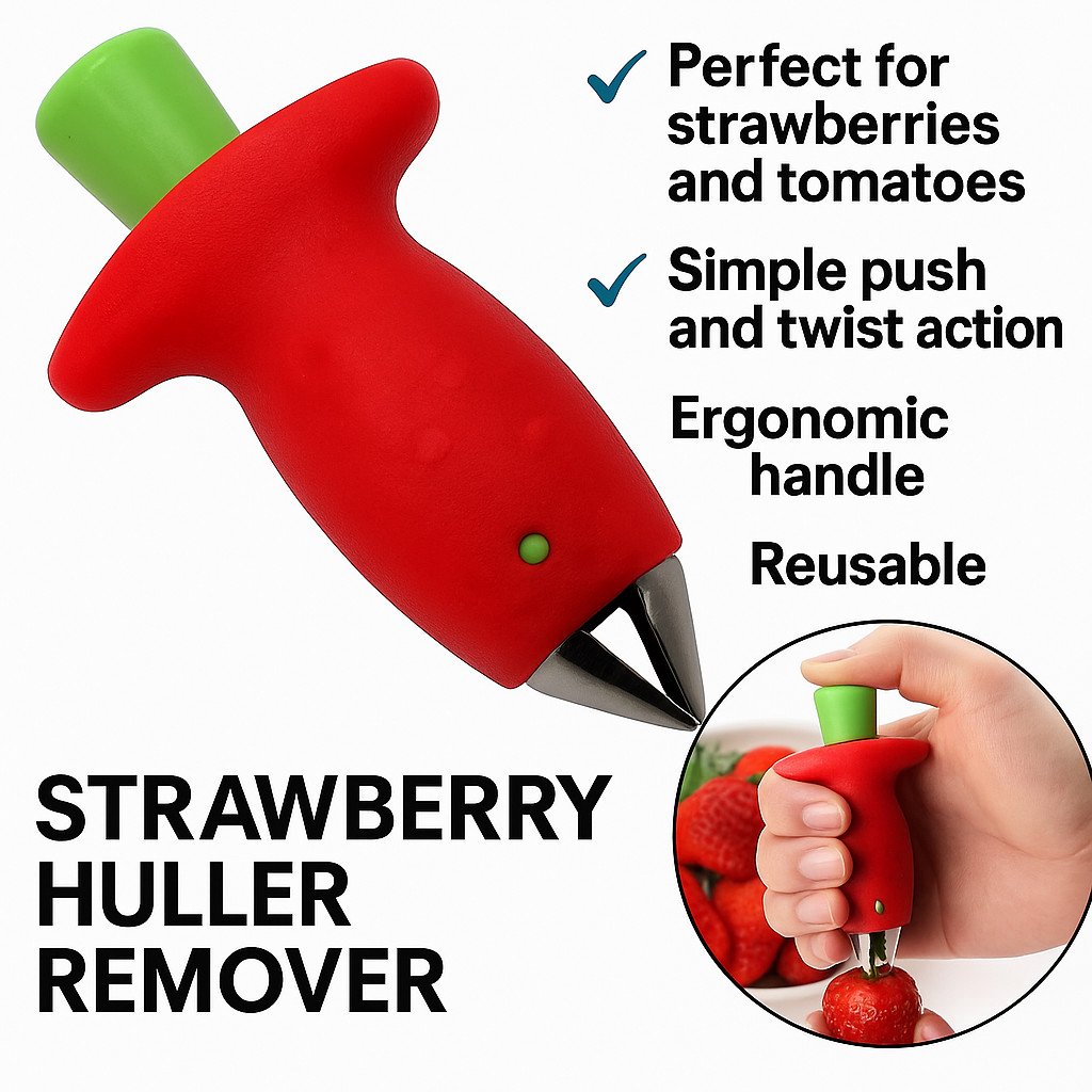 Easy-to-Use Strawberry & Tomato Stem Remover